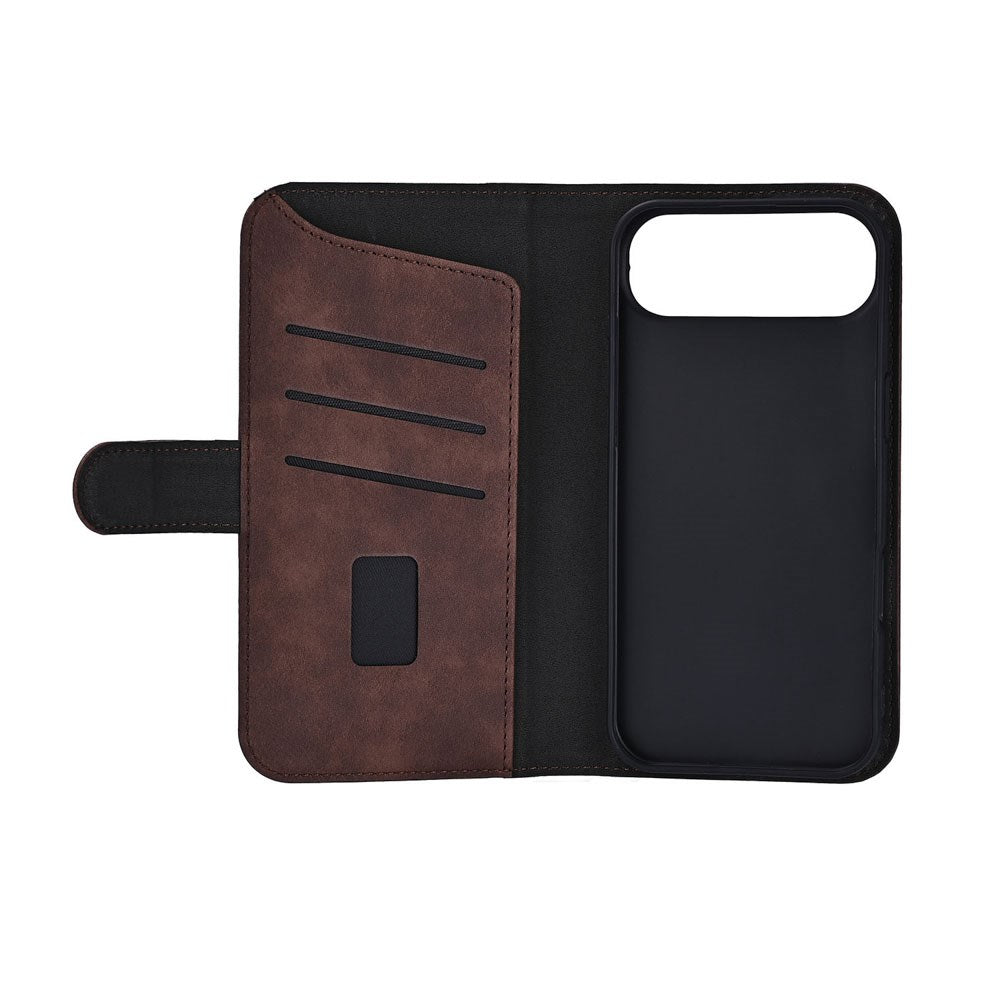 iPhone Air GEAR Faux Leather Flip Case - MagSafe Compatible - Brown