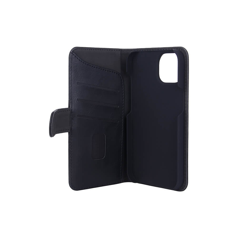 iPhone 14 / 13 GEAR Leather Wallet Case - Black