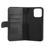 iPhone 13 Pro GEAR 2-in-1 Leather Wallet Case & Magnet - Black