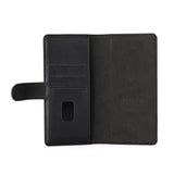 GEAR Wallet Universal Leather Wallet Case & Magnet Black (Max. Phone: 160 x 72 x 10 mm)