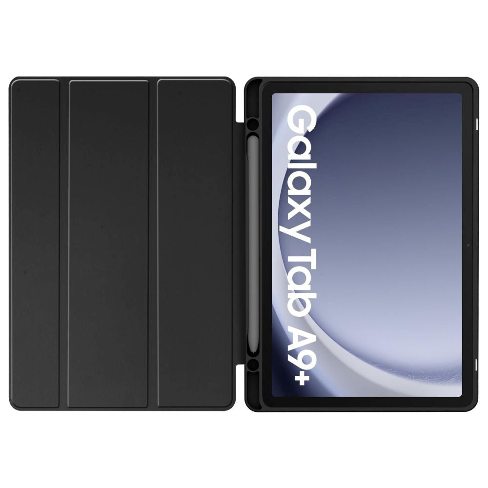 Samsung Galaxy Tab A9+ (Plus) Tech-Protect SC Hybrid Tri-fold Case - Black / Transparent