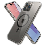 iPhone 14 Pro Spigen Ultra Hybrid Case - MagSafe Compatible - Transparent / Black