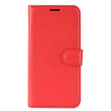 OnePlus 7 Pro Litchi Texture Leather Wallet Case Red