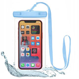 Tech-Protect Universal Waterproof Case Pouch - Blue / Transparent (Max. Phone: 163 x 90 x 10 mm)