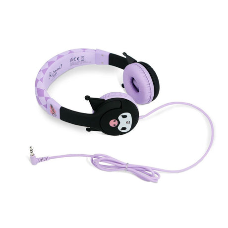 Kuromi OTL On-Ear Headphones for Kids with 3D Ears - Max. 85dB - Purple / Black
