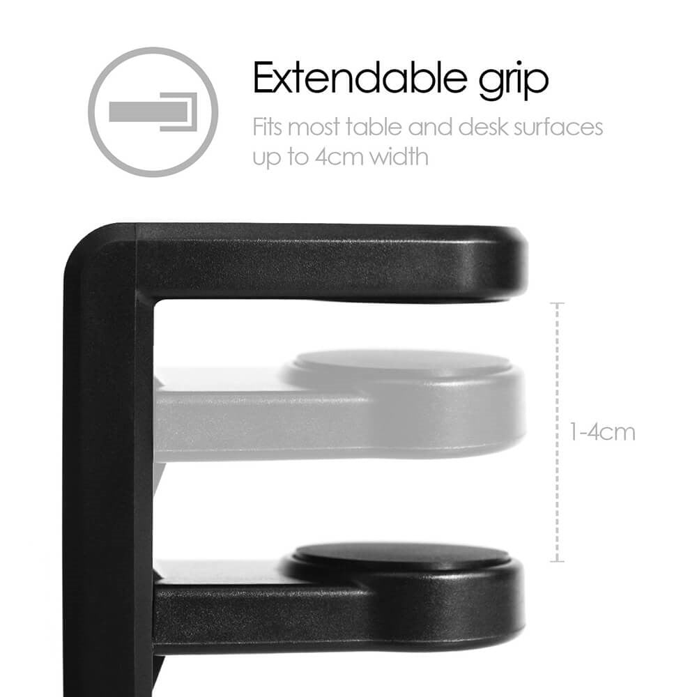 Desire2 Tidy Adjustable Headset Holder - Black