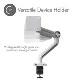 Desire2 Monitor Table Mount w. Screw clamp for 1 Monitor 13" - 35" - (VESA 75 & 100) - White