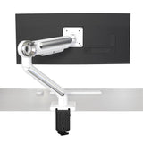 Desire2 Monitor Table Mount w. Screw clamp for 1 Monitor 13" - 35" - (VESA 75 & 100) - White