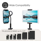 Desire2 Gooseneck Tablet Holder for Table - Moldable - Black