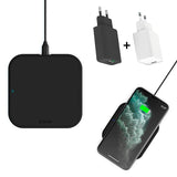 ZENS Wireless Charger Kit 10W w. 18W USB-C & 18W USB-A Wall Charger - Black