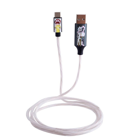 Rick & Morty Light Up USB-A to USB-C Cable 1.2 Meter - Black / Multi