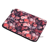 CanvasArtisan Sleeve with Flower Design for Macbook/Laptop 15" - (39 x 28 x 2 cm) - Pink / Black