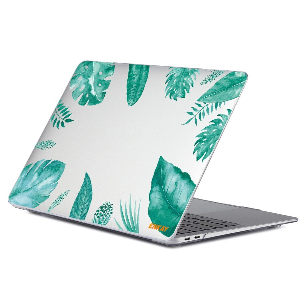 MacBook Pro 13 (2020-2022) ENKAY Hard Plastic Cover w. Motif - Leaves