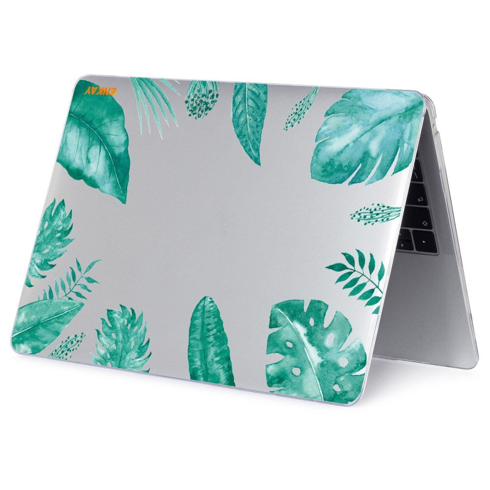 MacBook Pro 13 (2020-2022) ENKAY Hard Plastic Cover w. Motif - Leaves