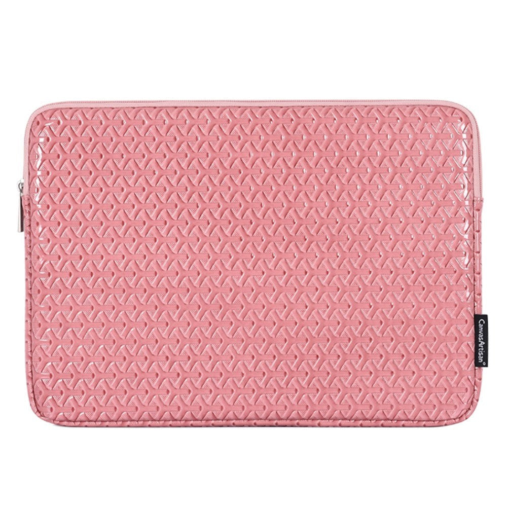 CANVASARTISAN Laptop Bag 14" with Rhombe Pattern - Pink