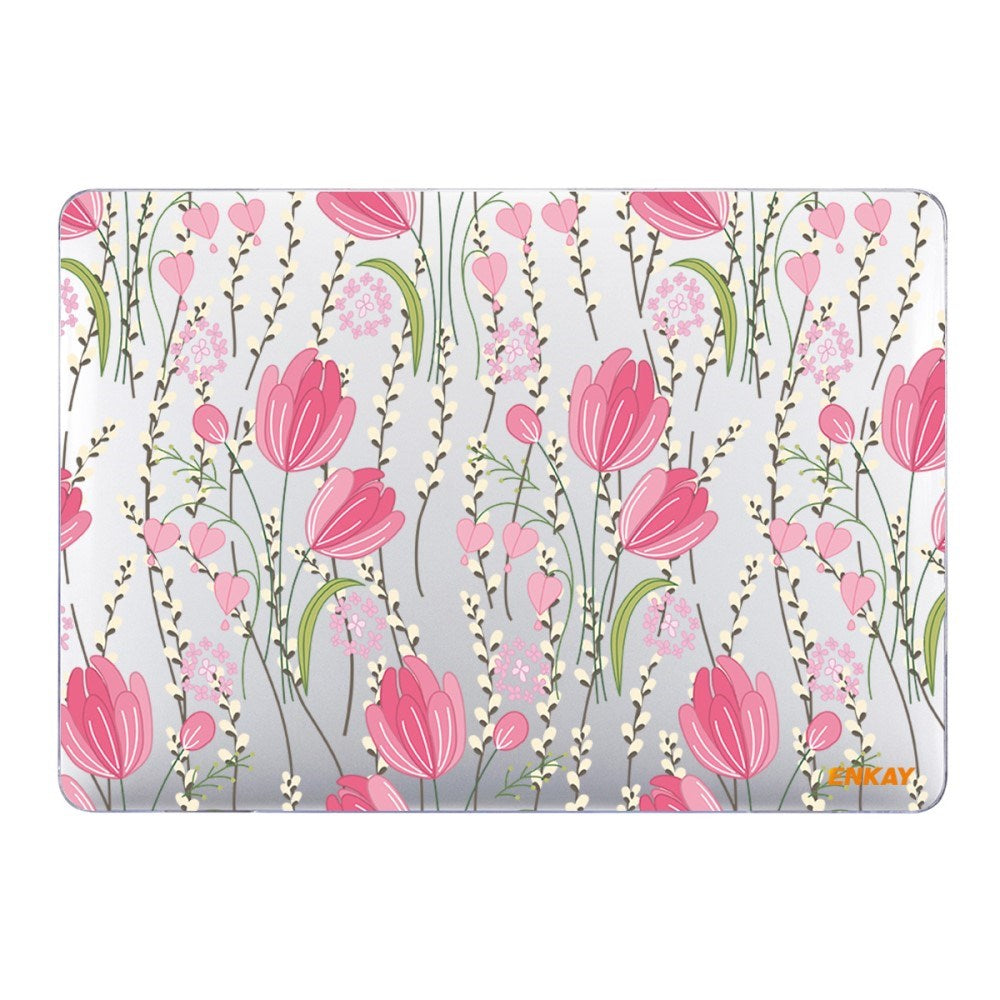 Macbook Air 13 M1 (2020) / Air 13 (2018-2020) ENKAY Hard Plastic Cover w. Motif - Tulips