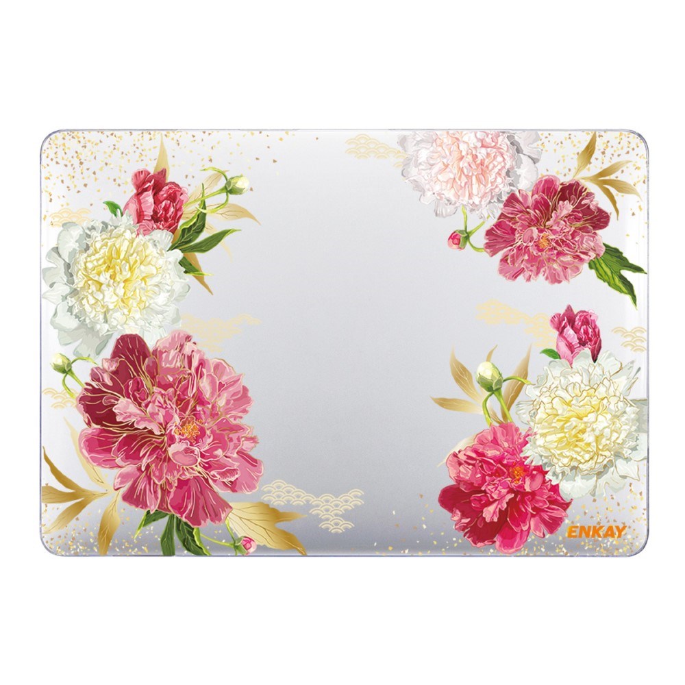 Macbook Air 13 M1 (2020) / Air 13 (2018-2020) ENKAY Hard Plastic Cover w. Motif - Red Peony