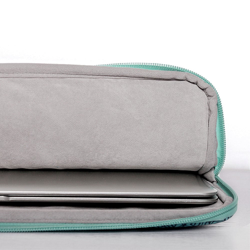 CanvasArtisan Sleeve with Wave Design for Macbook/Laptop 14" - (37 x 26.5 x 2 cm) - Blue