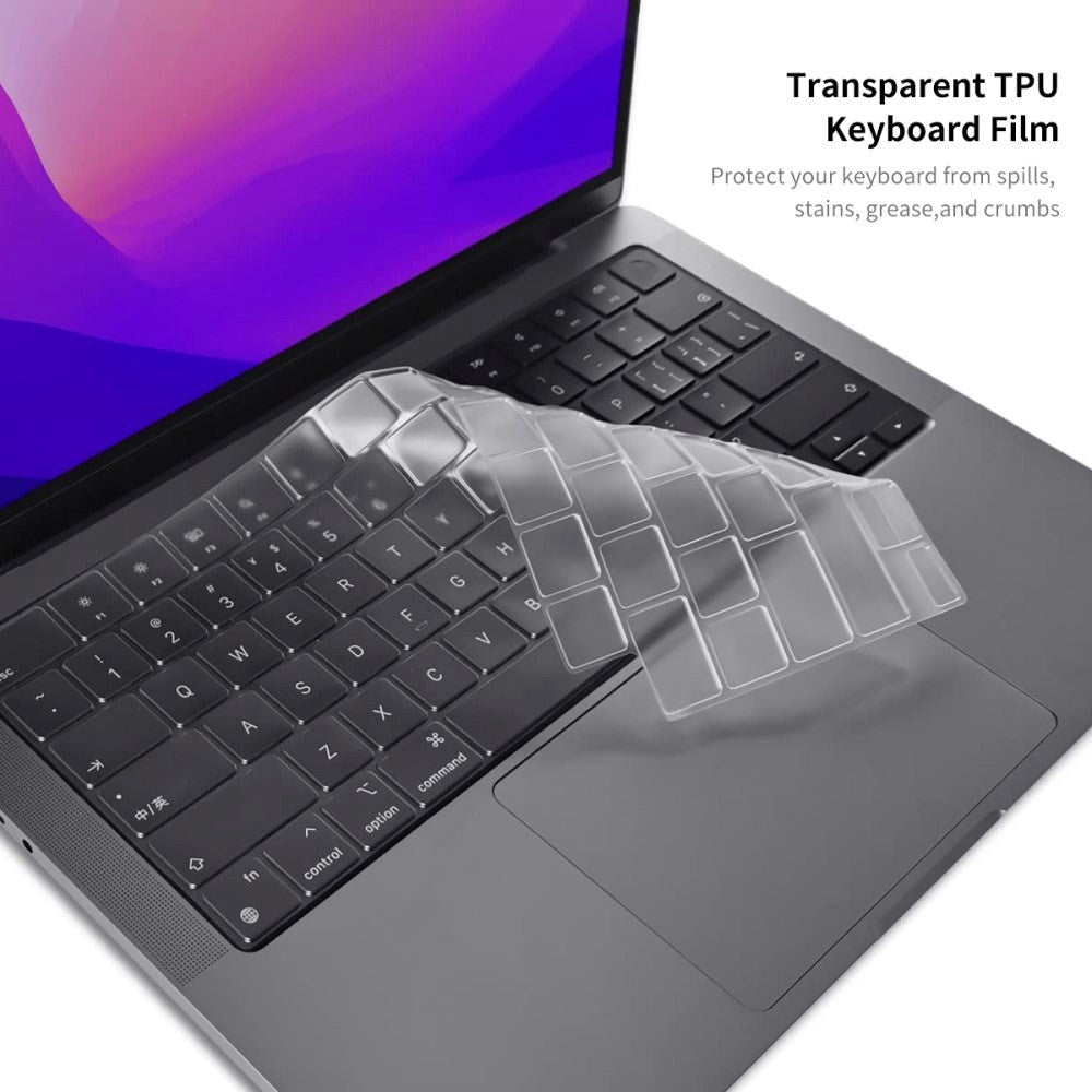 MacBook Air 13 M2/M3 (2022-2024) - Enkay - Case w. Input Protector & Keyboard Case - Transparent