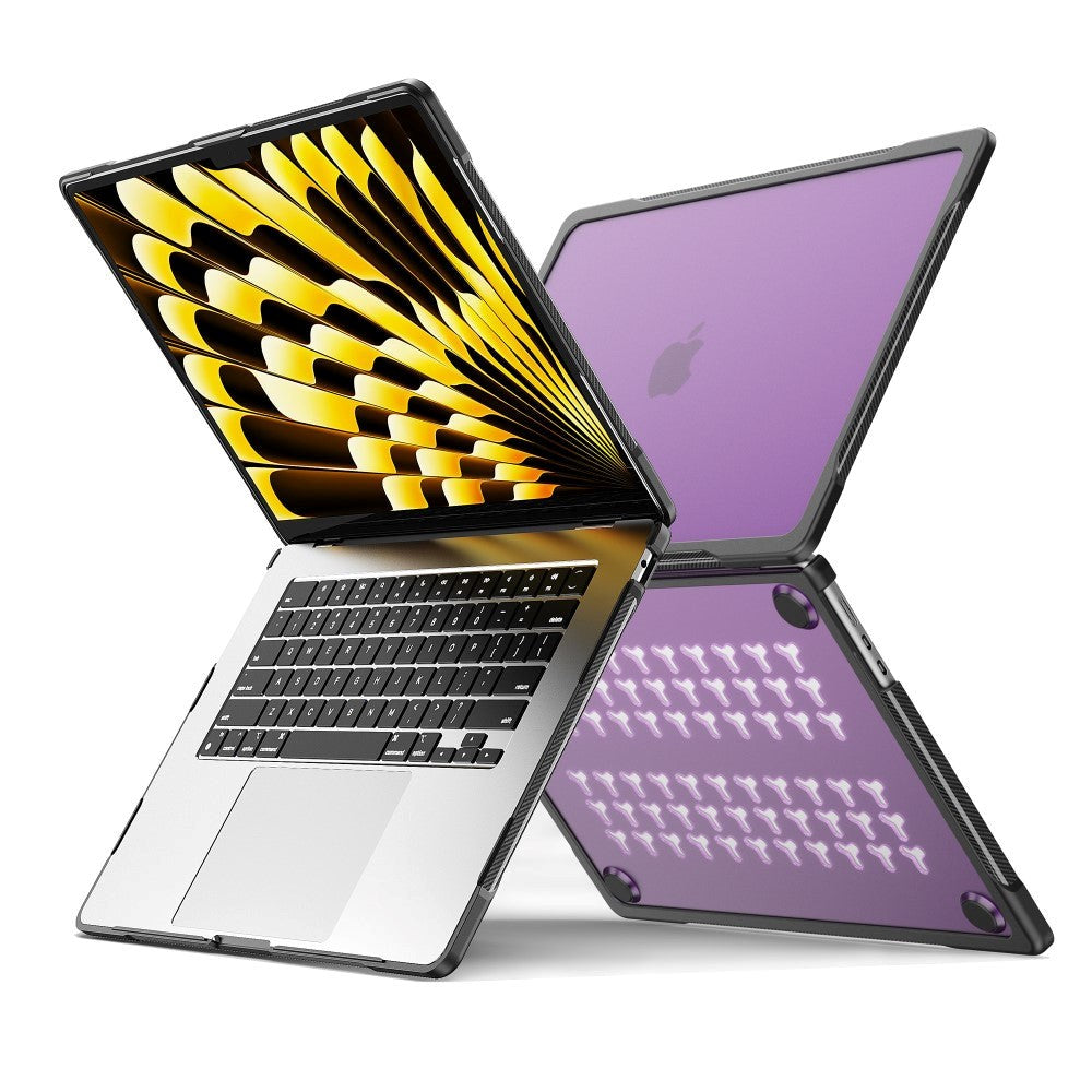 MacBook Air 15 M2/M3 (2023-2024) Hard Plastic Case - Transparent / Purple