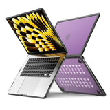 MacBook Air 15 M2/M3 (2023-2024) Hard Plastic Case - Transparent / Purple