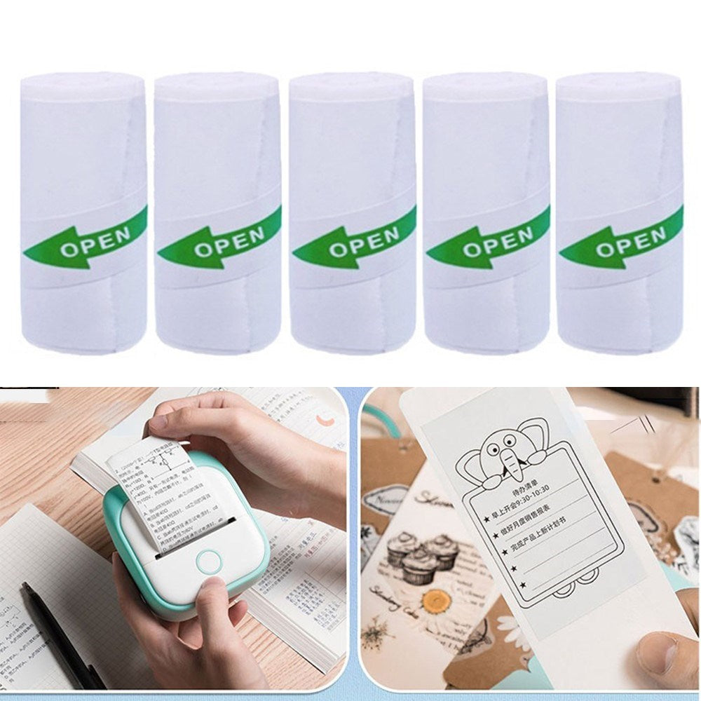 Self-Adhesive Thermal Photo Paper - 57 x 25 mm - 5 pcs - White