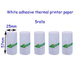 Self-Adhesive Thermal Photo Paper - 57 x 25 mm - 5 pcs - White