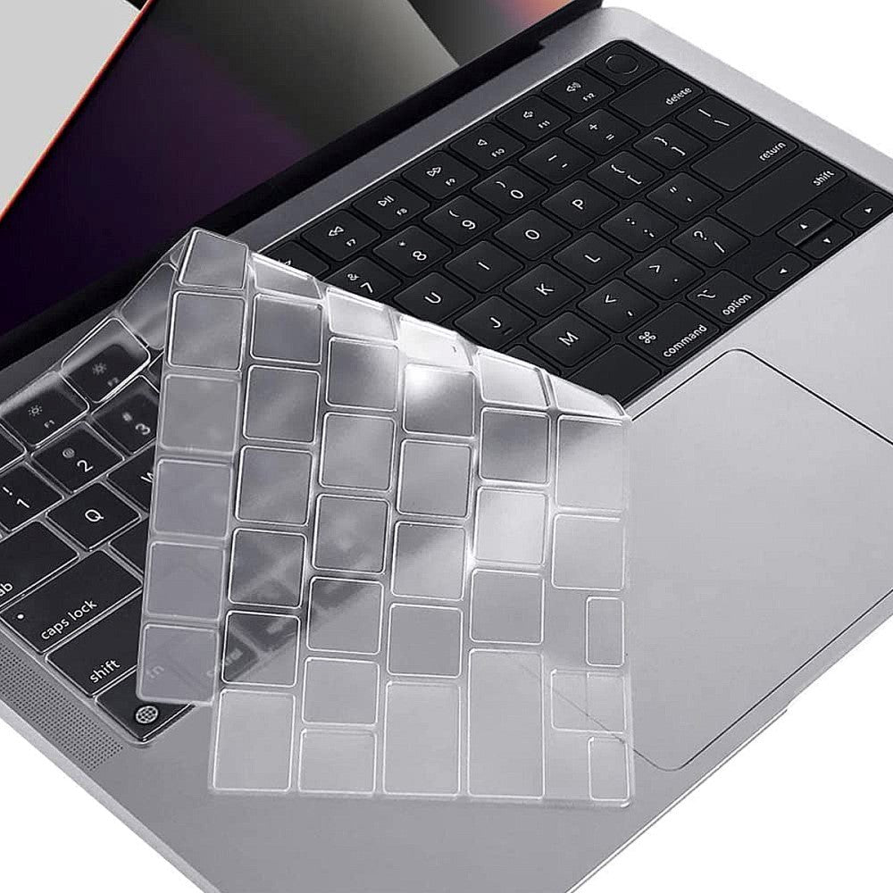 MacBook Pro 14 M1/M2 (2021-2023) / MacBook Pro 16 M1 (2021) Enkay Keyboard Case w. English / EU Keyboard - Transparent