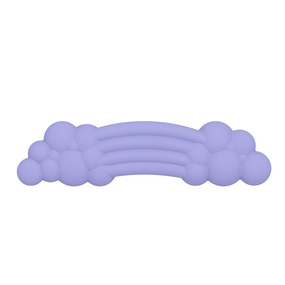 Keyboard Wrist Rest with. Clouds and Rainbow Design - Purple