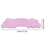 Keyboard Wrist Rest with. Clouds and Rainbow Design - Pink