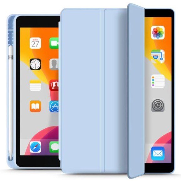 iPad 10.2" (2021 / 2020 / 2019) Tech-Protect SC Case w. Apple Pencil Holder - Sky Blue