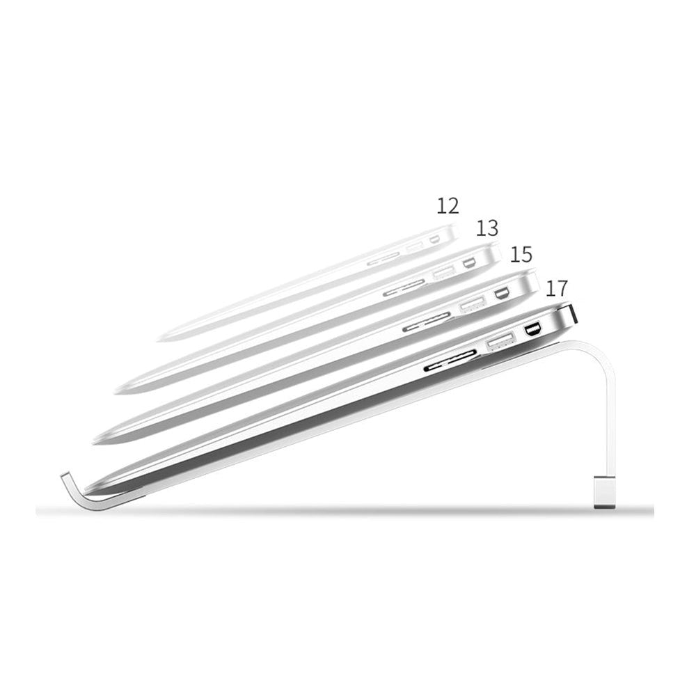 Tech-Protect Alustand "2" - Aluminium Laptop Stand - Silver