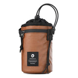 Polyester Bicycle Handlebar Bag w. Strap - Brown