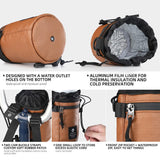 Polyester Bicycle Handlebar Bag w. Strap - Brown