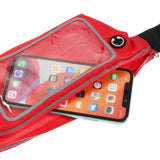 Running Belt with Pocket for Mobile & Accessories - Red