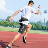 Running Belt with Mesh Pocket and Water Bottle Pocket - Black