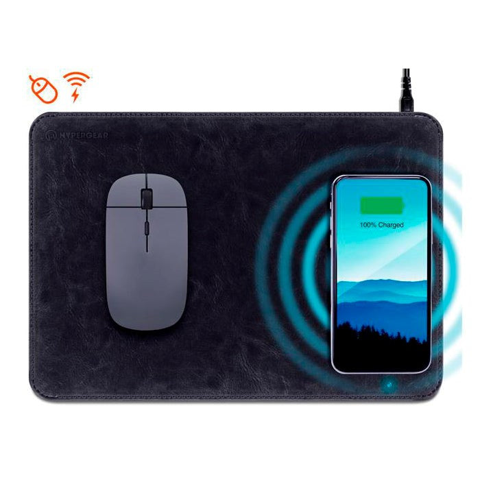 HyperGear Mouse Pad with Built-In 5W Wireless Charger - Black