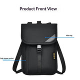 Shoulder bag with 3 compartments (140 x 190mm) - Black