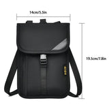 Shoulder bag with 3 compartments (140 x 190mm) - Black