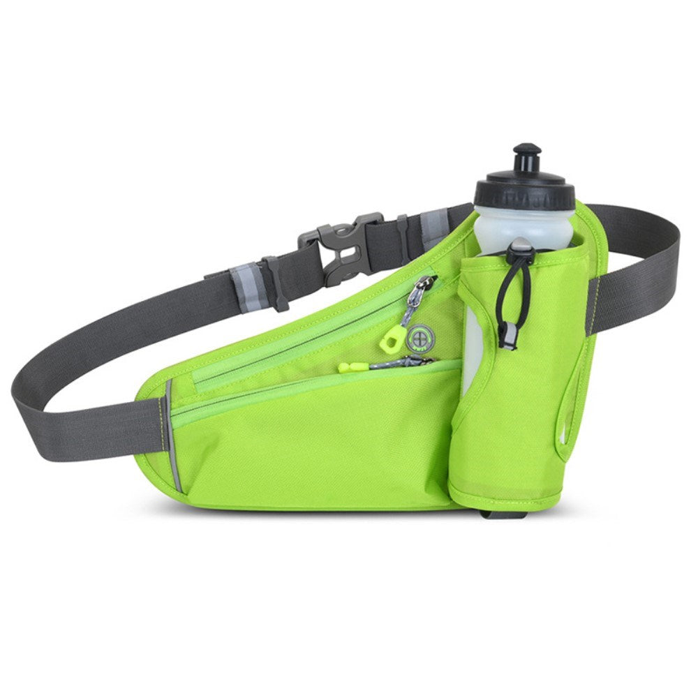 Waist Bag with Water Bottle Holder - Green