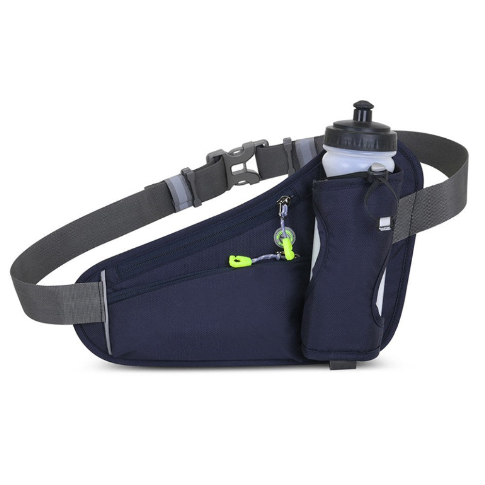 Waist Bag with Water Bottle Holder - Dark Blue