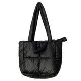 Soft Down Handbag (35 x 24 x 12cm) - Black