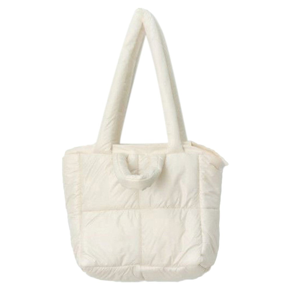 Soft Down Handbag (35 x 24 x 12cm) - Beige