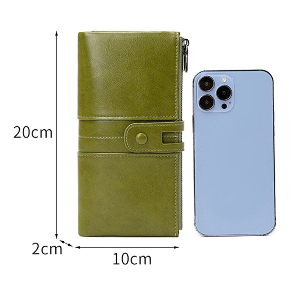 Mobile Faux Leather Wallet with Card Holders & Zip Pockets (Max