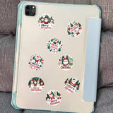 Roll of 500 x Stickers w. Christmas Designs – Santa Clauses / Snowmen