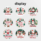 Roll of 500 x Stickers w. Christmas Designs – Santa Clauses / Snowmen