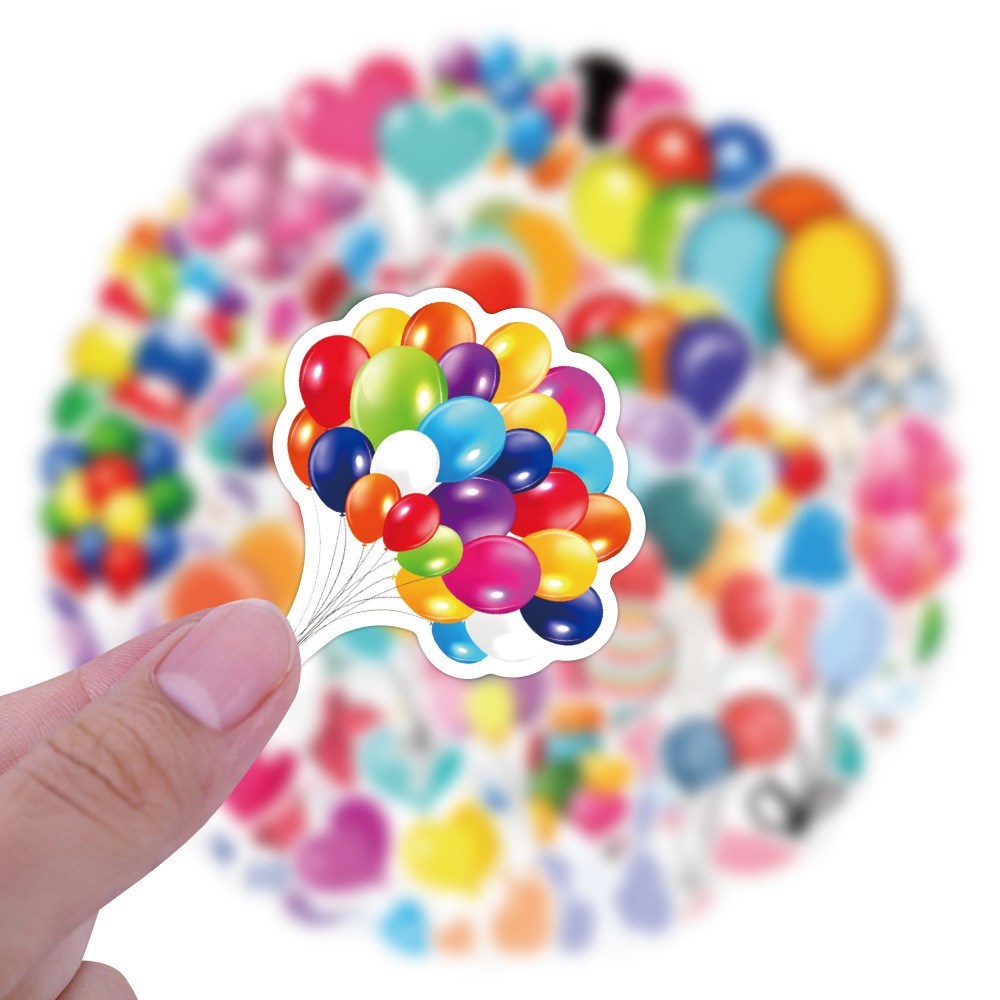 60 x Decorative Stickers - Balloons