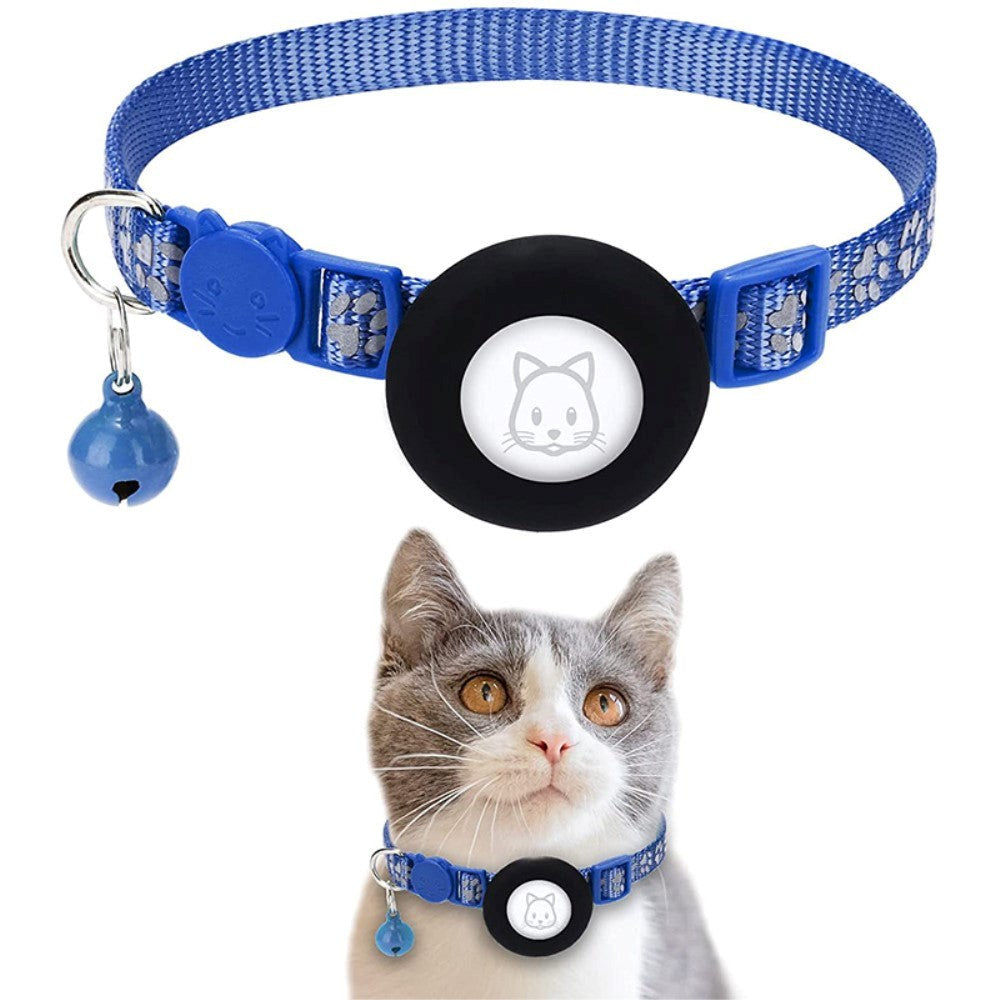 Cat Collar with AirTag Silicone Case & Reflectors - Bue