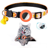 Cat Collar with AirTag Silicone Case & Brush - Orange