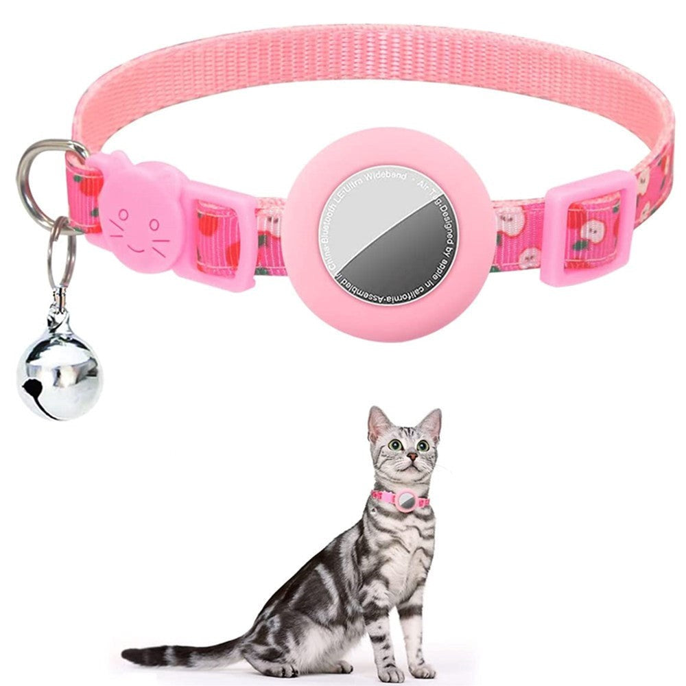 Cat Collar with AirTag Silicone Case & Bell - Apples